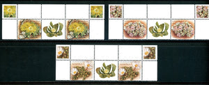 Namibia Scott #1129-1131 MNH PAIRS Flowers FLORA Margin w/Image CV$20+ os1