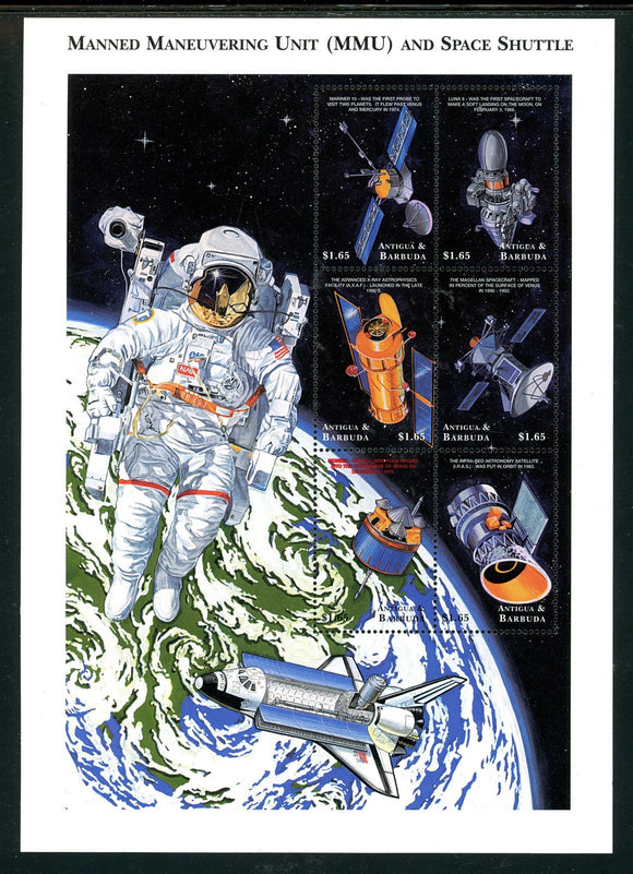 Antigua Scott #2244 MNH SHEET of 6 Space Achievements CV$7+