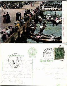 1908 Postcard from Seattle Leschi Park sent to Wisconsin $