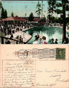 1908 Postcard of Spokane Natatorium Park sent to Seattle $