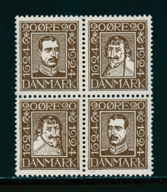 Denmark Scott #175a MNH BLOCK Danish Postal Service ANN CV$90+ 383062 ish-1