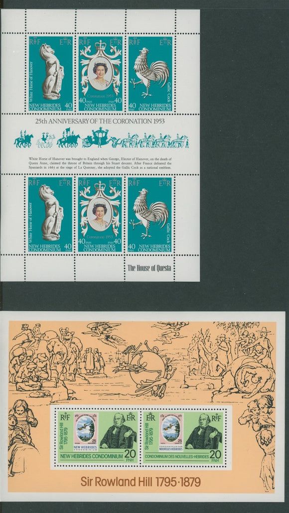 New Hebrides (BR) Assortment #1 MNH S/S 1978-79 Miniature Sheets $$ 384162