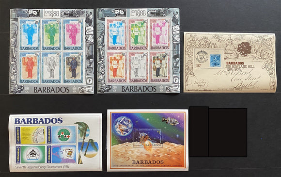 Barbados Scott #478//533 MNH Souvenir Sheets 1979-'80 CV$7+ 384352