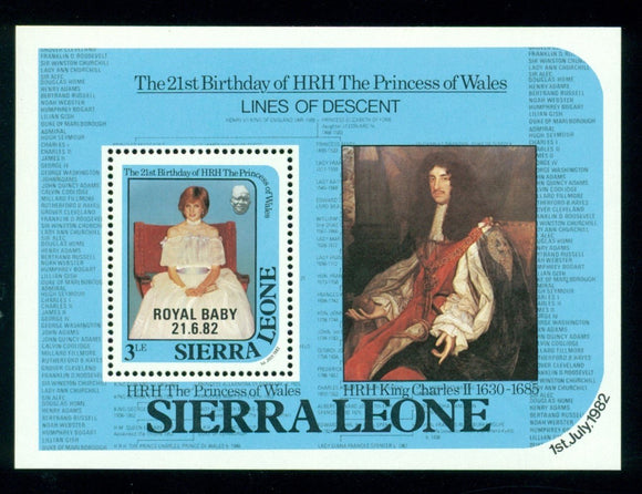 Sierra Leone Scott #555 MNH S/S Birth of Prince William CV$2+ 384395
