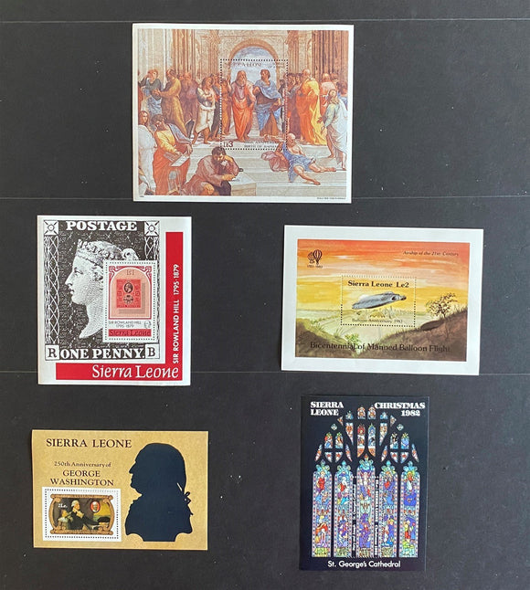 Sierra Leone Scott #462//600 MNH Souvenir Sheets 1979-'83 CV$11+ 384397
