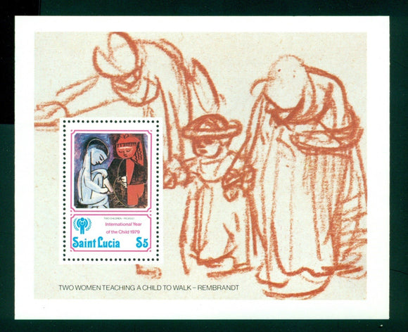 St. Lucia Scott #477 MNH S/S International Year of the Child 1979 $$ 384407
