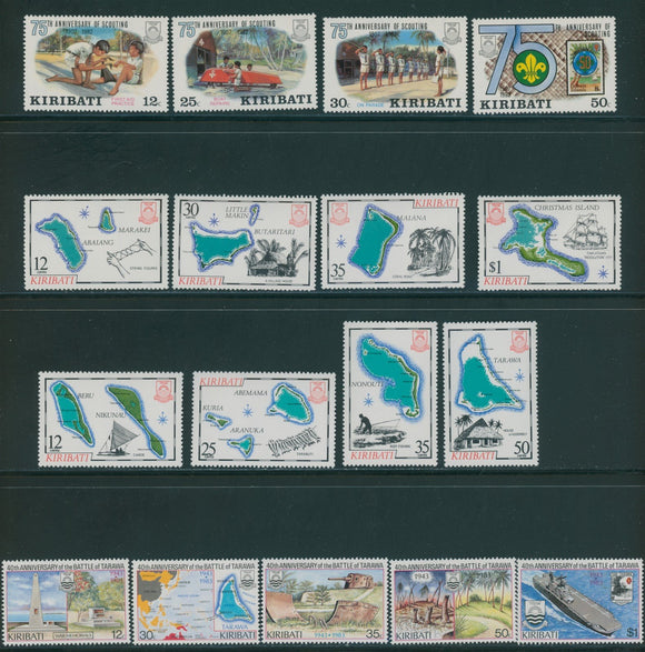 Kiribati Scott #369//435 1981-1983 SETS CV$5+ 384519