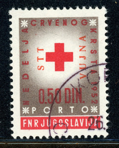 Trieste Zone B Scott #RAJ4 50p Used Postal Tax Postage Due 1952 $$