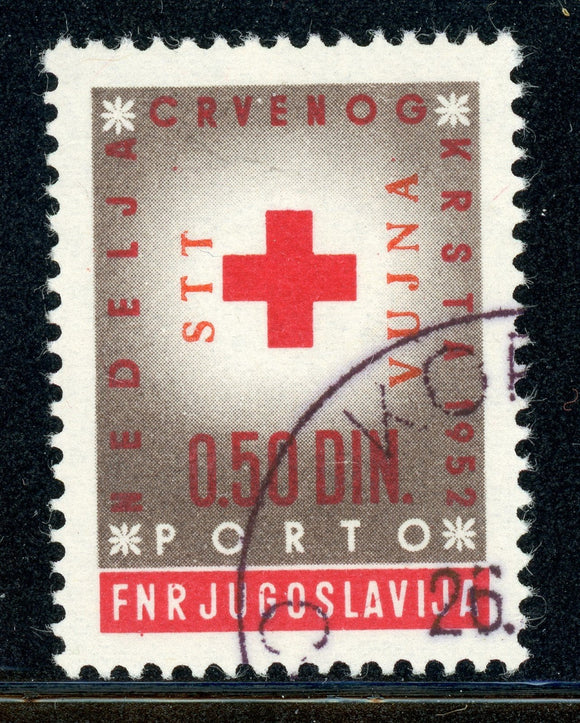 Trieste Zone B Scott #RAJ4 50p Used Postal Tax Postage Due 1952 $$