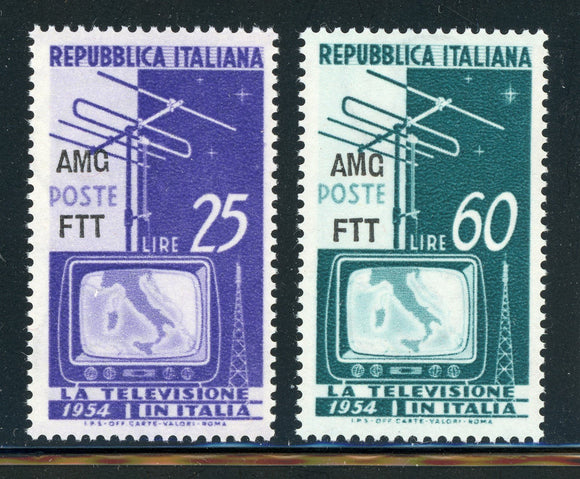 AMG-FTT Trieste MNH: Scott #196-197 National Television Service CV$4+
