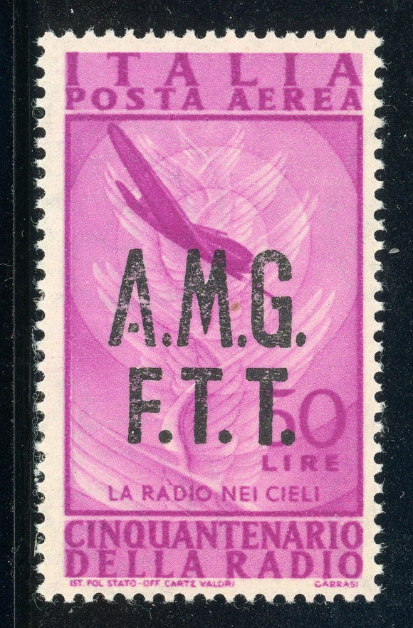AMG-FTT Trieste MNH: Scott #C12 50L Radio Issue (1947) #2 CV$21+