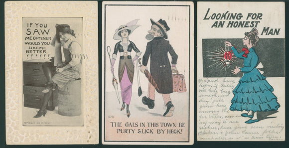 Postcards ASSORTMENT of ANTIQUE Humorous Cards $$ 395808