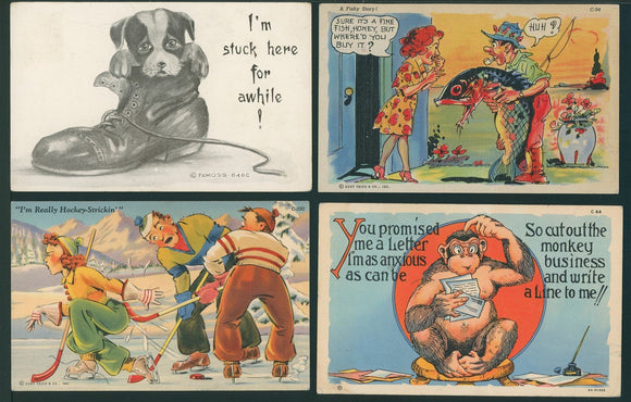 Postcards ASSORTMENT of ANTIQUE Humorous Cards $$ 395809