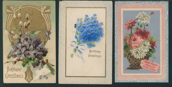 Postcards ASSORTMENT of ANTIQUE Birthday Cards $$ 395812