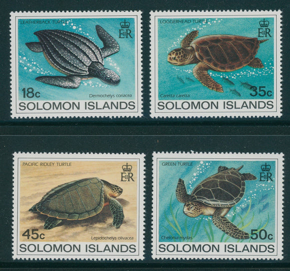 Solomon Islands Scott #489-492 MNH Turtles FAUNA CV$3+ 395894