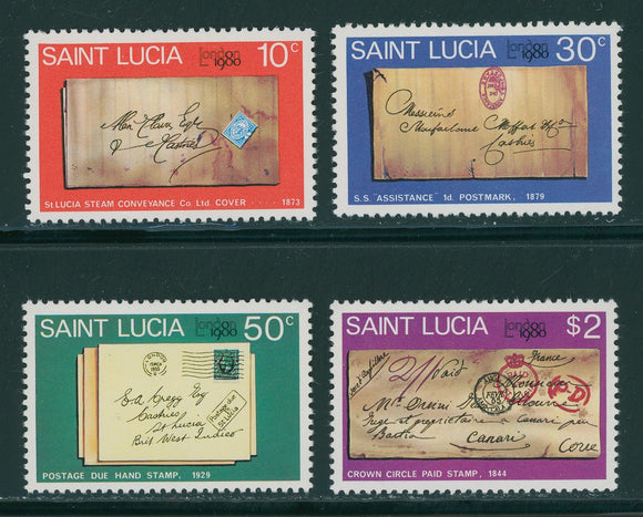 St. Lucia Scott #487-490 MNH London '80 Stamp EXPO $$ 395976