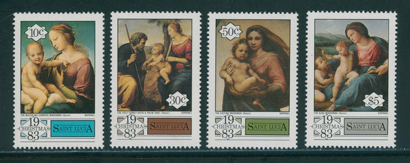 St. Lucia Scott #629-632 MNH Christmas 1983 CV$2+ 395984