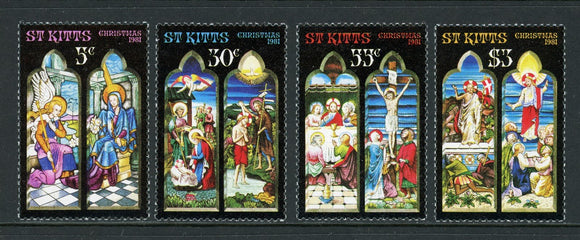 St. Kitts Scott #86-89 MNH Christmas 1981 $$ 395998