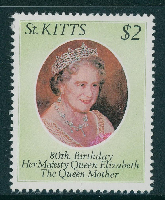 St. Kitts Scott #44 MNH Queen Mother Elizabeth's 80th Birthday $$ 396012
