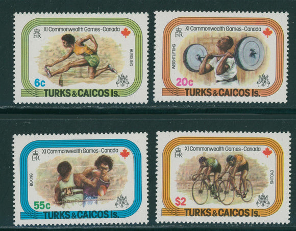 Turks & Caicos Scott #355-358 MNH Commonwealth Games $$ 406604