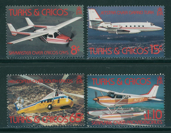 Turks & Caicos Scott #535-538 MNH Aircraft CV$2+ 406612