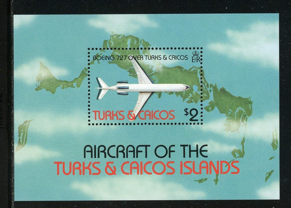 Turks & Caicos Scott #539 MNH S/S Civil Aviation $$ 406741