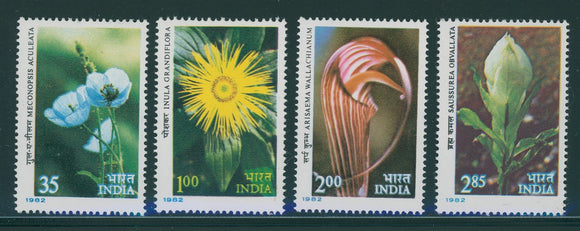 India Scott #959-962 MNH Himalayan Flowers CV$9+ 406864