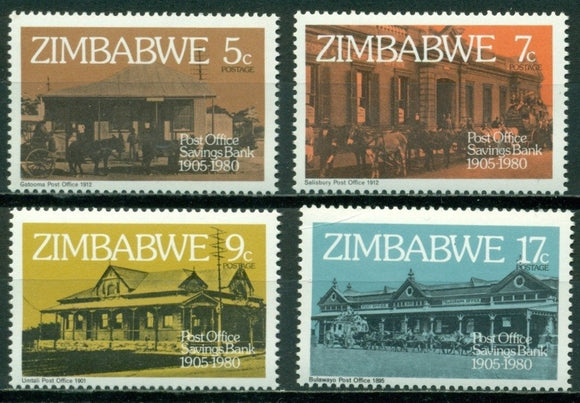 Zimbabwe Scott #434-437 MNH Post Office Savings Bank $$