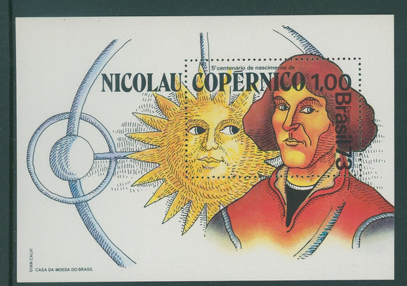 Brazil Scott #1301 MNH S/S Nicolas Copernicus CV$23+ 408580