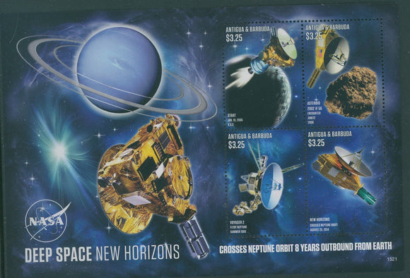 Antigua Scott #3314 MNH SHEET of 4 New Horizons Space Craft CV$9+ 408640