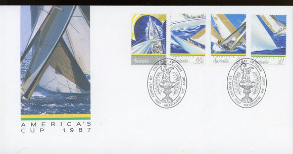 Australia Scott #1011-1014 FIRST DAY COVER America's Cup $$ 409881 ISH