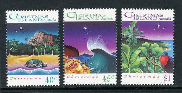 Christmas Island Scott #354-356 MNH Christmas 1993 CV$5+ 409959 ISH