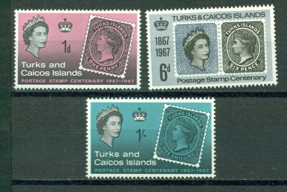 Turks & Caicos Islands Scott #172-174 MNH Centenary of Turks & Caicos Stamps $$