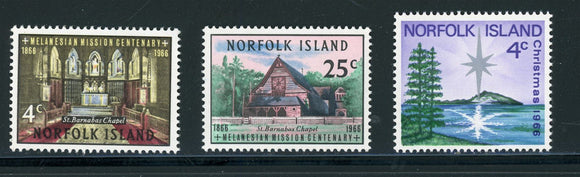 Norfolk Island Scott #97-99 MNH 1966 Issues $$ 414583