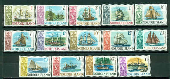 Norfolk Island Scott #100-113 MLH 1967-'68 Ships CV$12+ 417244