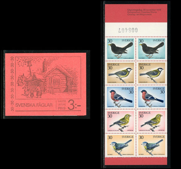 Sweden Scott #877a MNH BOOKLET Birds FAUNA CV$8+ 417362