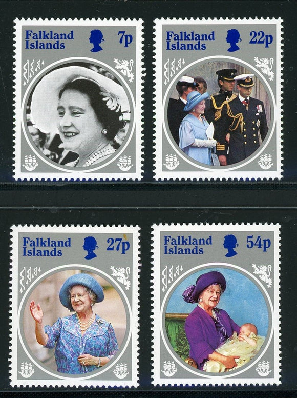 Falkland Islands Scott #420-423 MNH Queen Mother Elizabeth 85th CV$3+ 417516