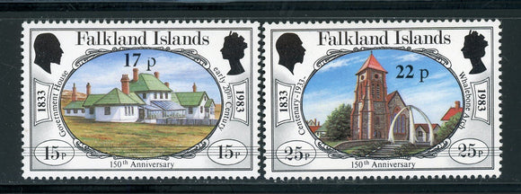 Falkland Islands Scott #402-403 MNH SCHGS on 150th ANN $$ 417524