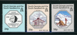 South Georgia Scott #124-126 MNH Int'l Geophysical Year CV$3+ 417534