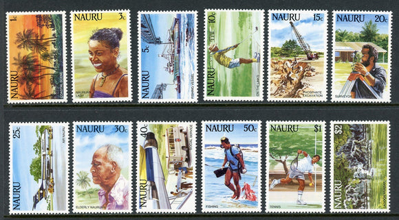 Nauru Scott #285-296 MNH 1984 Definitives Scenes CV$12+ 417541