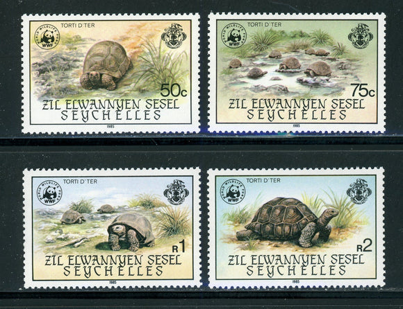 Zil Elwannyen Sesel Scott #106-109 MNH WWF Tortoises CV$40+ 420431