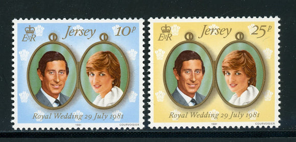 Jersey Scott #280-281 MNH Prince Charles Lady Diana Wed $$ 420498