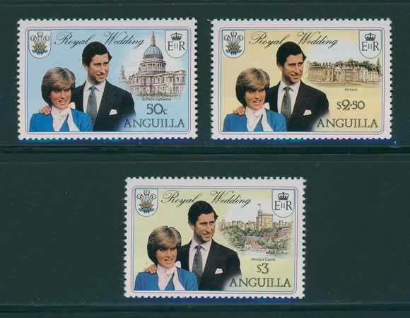 Anguilla Scott #444-446 MNH Prince Charles Lady Diana Wed $$ 420507