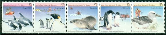 Australian Antarctic Ter Scott #L76 MNH STRIP Birds FAUNA CV$6+ 420545