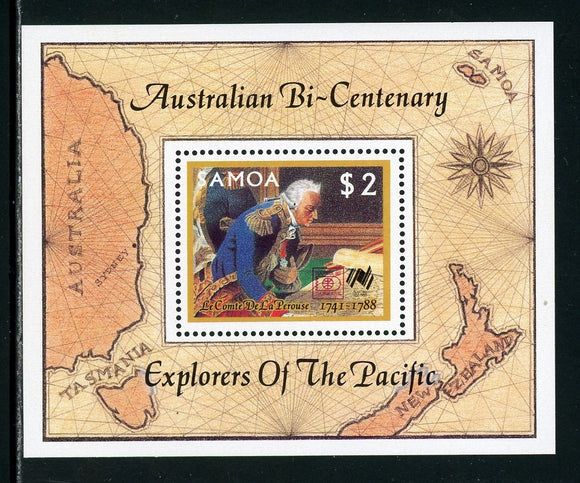 Samoa Scott #705 MNH S/S HAFNIA '87 on Australian Bi-Centenary CV$3+ 420702