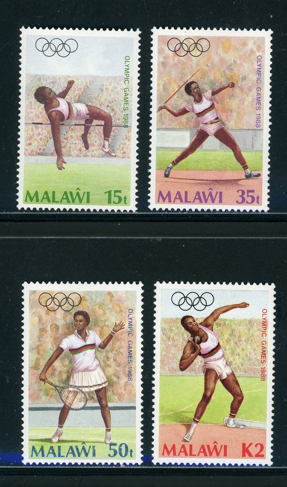 Malawi Scott #514-517 MNH OLYMPICS 1988 Seoul CV$5+ 420797