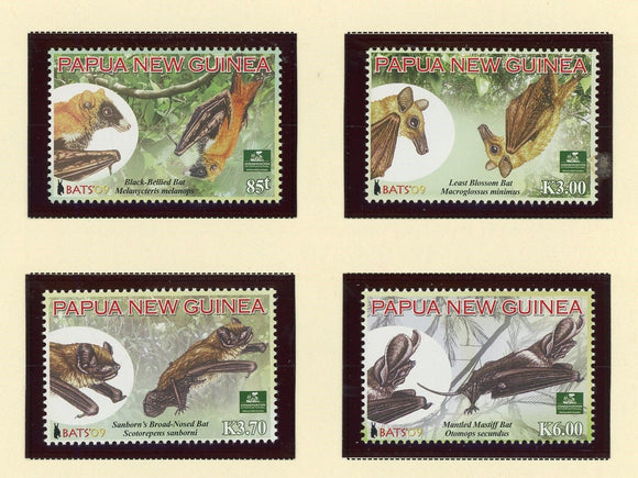 Papua New Guinea Scott #1395-1398 MNH Bats FAUNA CV$10+ 427220