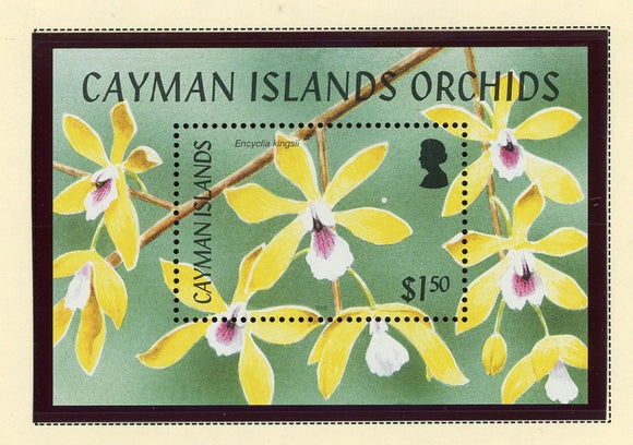 Cayman Islands Scott #937 MNH S/S Orchids Flowers FLORA CV$6+ 427481