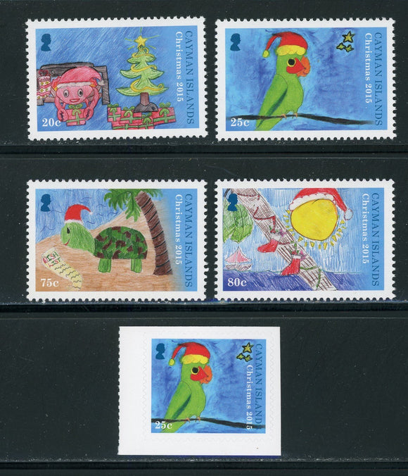 Cayman Islands Scott #1161-1165 MNH Christmas 2015 Children's Art CV$5+ 427541