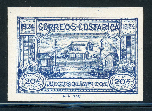 COSTA RICA MNH: Scott #B4 20c OLYMPICS Athletics 1924 IMPERF CV$20+